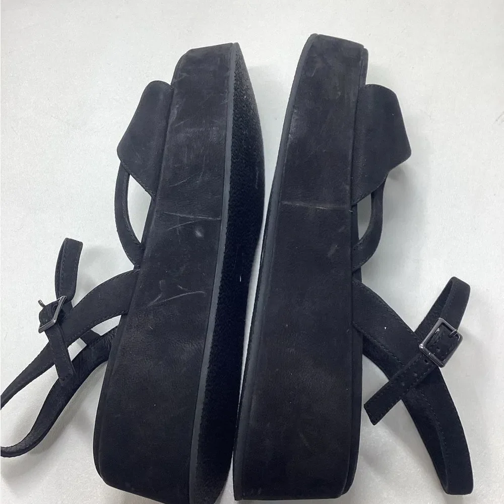 Eileen Fisher‎ Dae Black Wedge Sandal Size 9.5